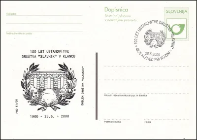 100 LET USTANOVITVE DRUŠTVA " SLAVNIK "